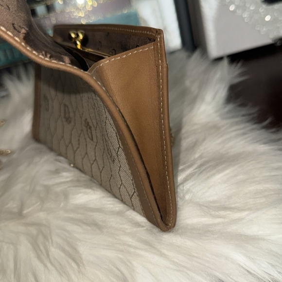 Christian Dior Honeycomb PVC Frame Long Bifold Wallet/clutch with kisslock coin - Picture 7 of 11